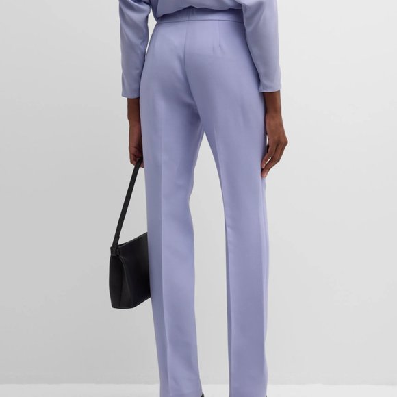 Lafayette 148 New York ! Barrow Straight-Leg Wool-Silk Pants - Picture 3 of 8